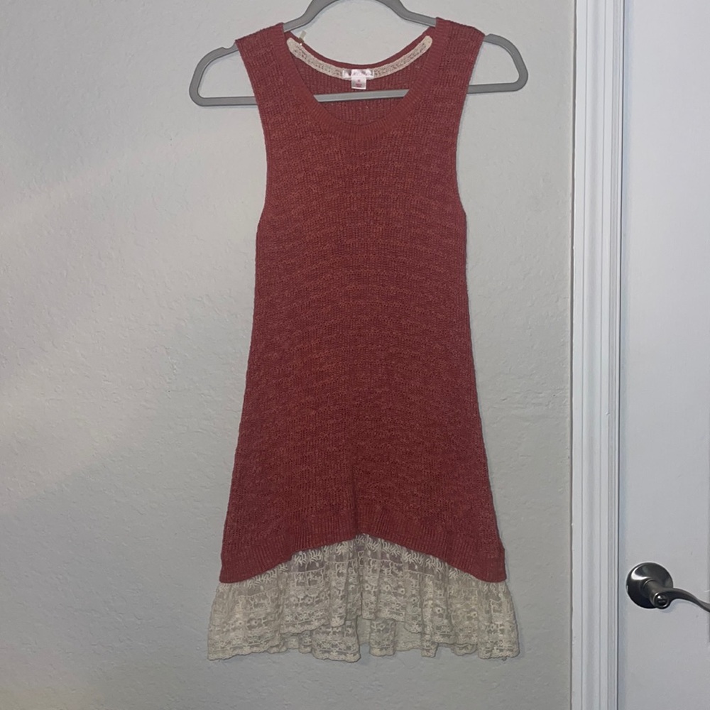 Cute tank top dress with lace